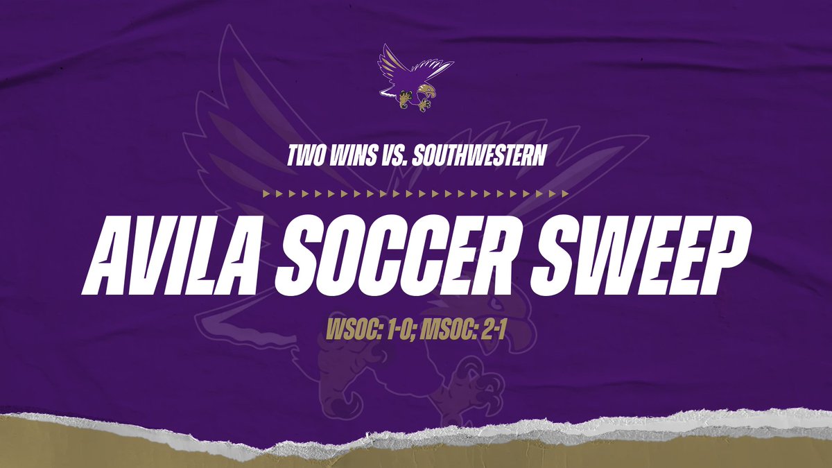 A HUGE day on the pitch. <a href="/avila_wsoc/">Avila University Women's Soccer</a> (1-0) and <a href="/eagles_soc/">Avila University Men's Soccer</a> (2-1) both pick up wins vs. Southwestern this afternoon!