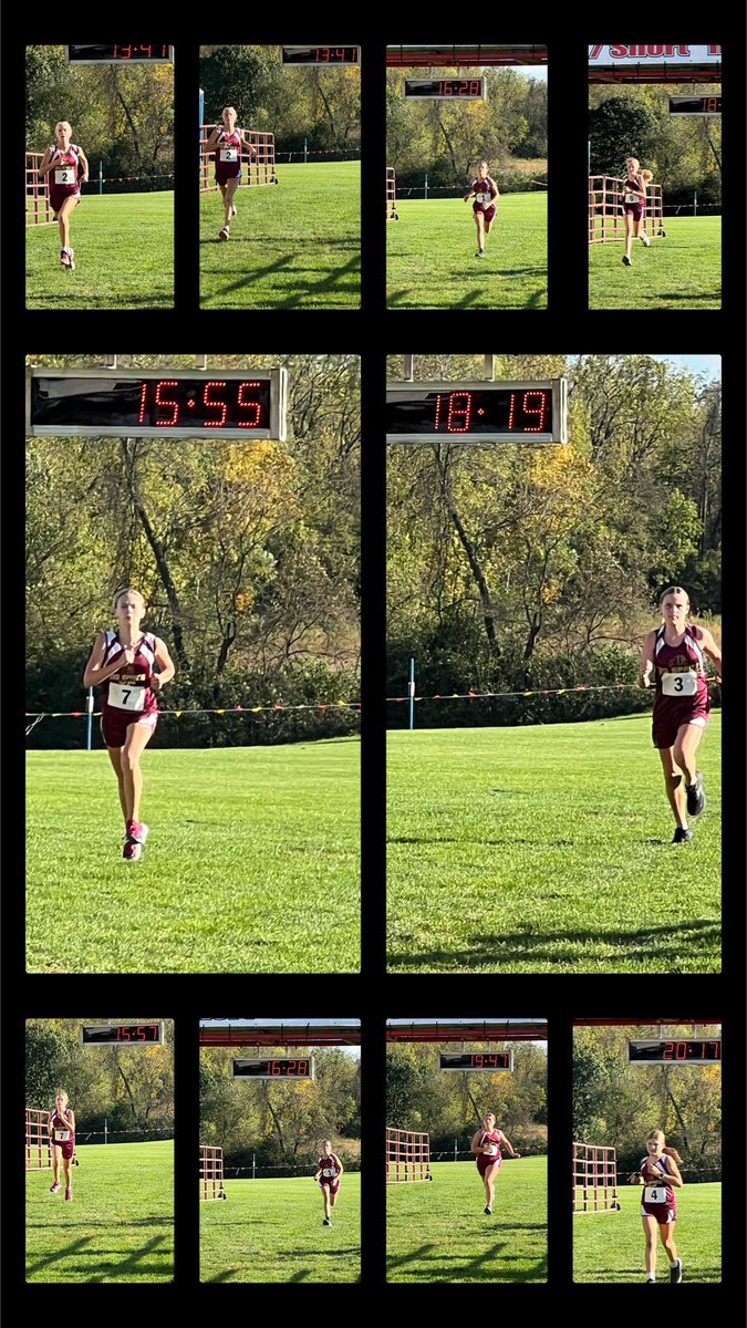 What perfect weather for a cross country meet today!  A lot of PR’s were broken!  Just watching all that running, sure did tire Lincoln out!  ♥️💛♥️💛 #BSMSrocks