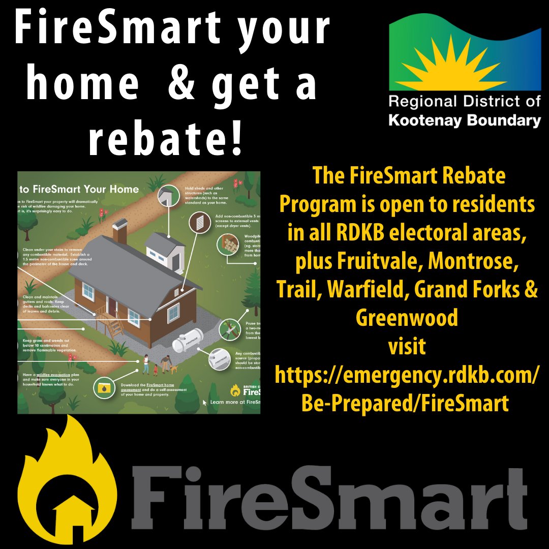 It's cool to be #FireSmart! The #RDKB is offering rebates for qualifying homeowners who get a FireSmart assessment. Protect your home &amp; community. Read this inspiring story here: grandforksgazette.ca/home/grand-for…