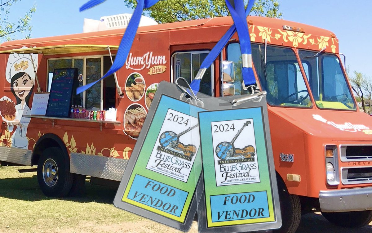 Yum Yum Bites (@yumyumbitesokc) on Twitter photo Hello Guthrie! 
We are back for the
International Bluegrass Festival Oct 10-12. Come enjoy great music & delicious food! 
Location: Cottonwood Flats in Guthrie, Oklahoma
419 NW Sixth St
Guthrie, OK  73044
Time: 
Oct 10: 12-11PM
Oct 11: 11AM-11PM
Oct 12: 11AM-11PM Hello Guthrie! 
We are back for the
International Bluegrass Festival Oct 10-12. Come enjoy great music & delicious food! 
Location: Cottonwood Flats in Guthrie, Oklahoma
419 NW Sixth St
Guthrie, OK  73044
Time: 
Oct 10: 12-11PM
Oct 11: 11AM-11PM
Oct 12: 11AM-11PM