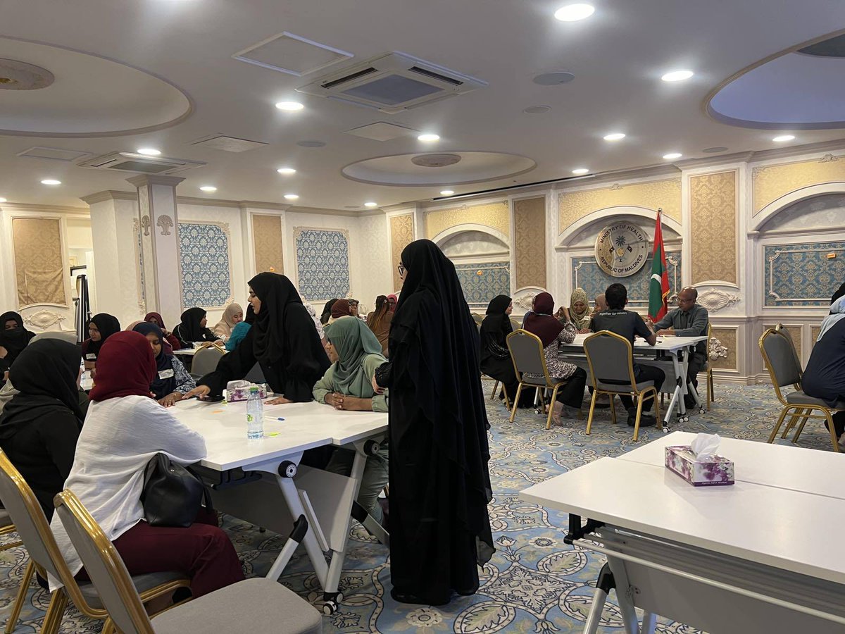 In honor of World Mental Health Day, <a href="/MoHmv/">Ministry of Health</a>  staff attended a program on "Massakathu Maahaulugai Nafasaany Dhulhaheyokan" on October 9th 2024, presented by Dhamana Veshi, Mental Health Service Unit.