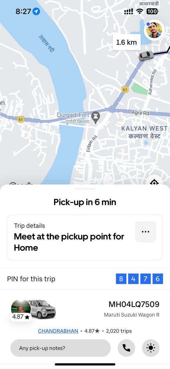 RdSoni23's tweet photo. booked this cab for Visa appointment, stat waiting time was 3 min, then 6, 8 min cont. driver not on route just roming here &amp; there , not taking call, tried 5-6 time . After long waiting finally cancelled https://t.co/q90aV5QqU9 it’s to late  @Uber_Support @UberIN_Support https://t.co/rEirsuc7wb