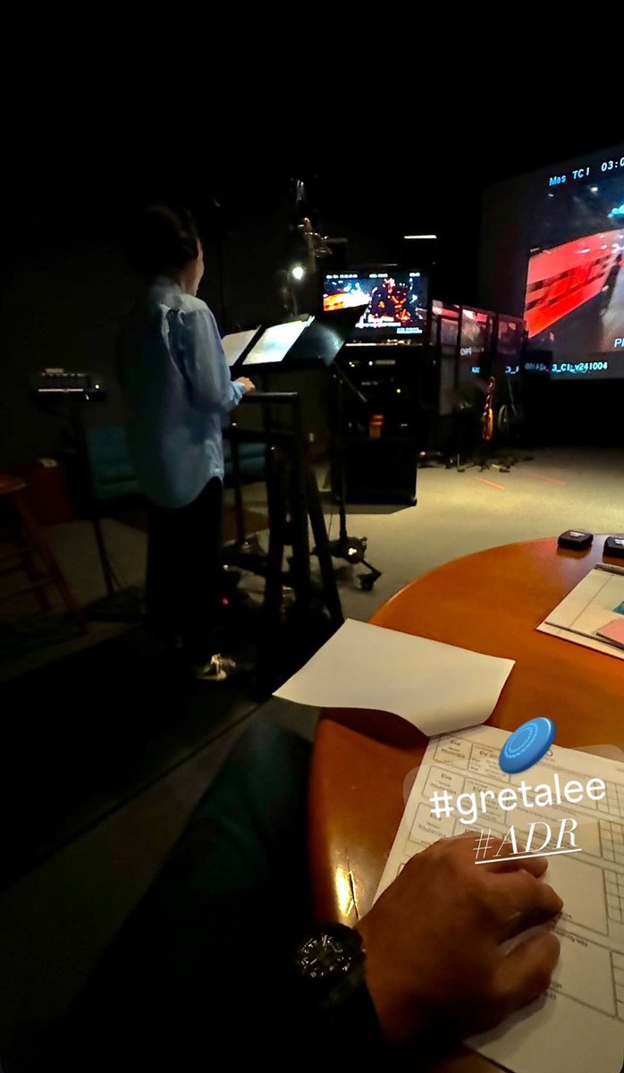 Joachim Rønning just posted a behind the scenes photo of TRON: ARES with Greta Lee on his story!

Source: @.joachimronning on Instagram