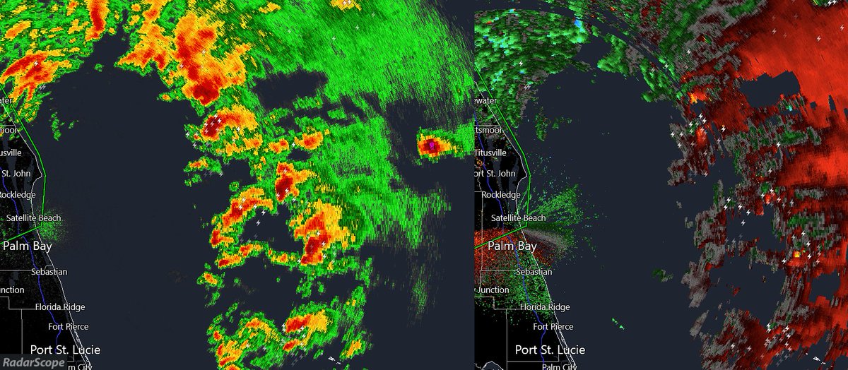 StuOstro's tweet image. That band on the eastern flank of #Milton which produced the #tornado outbreak in #flwx is still producing supercells, now over the Atlantic Ocean