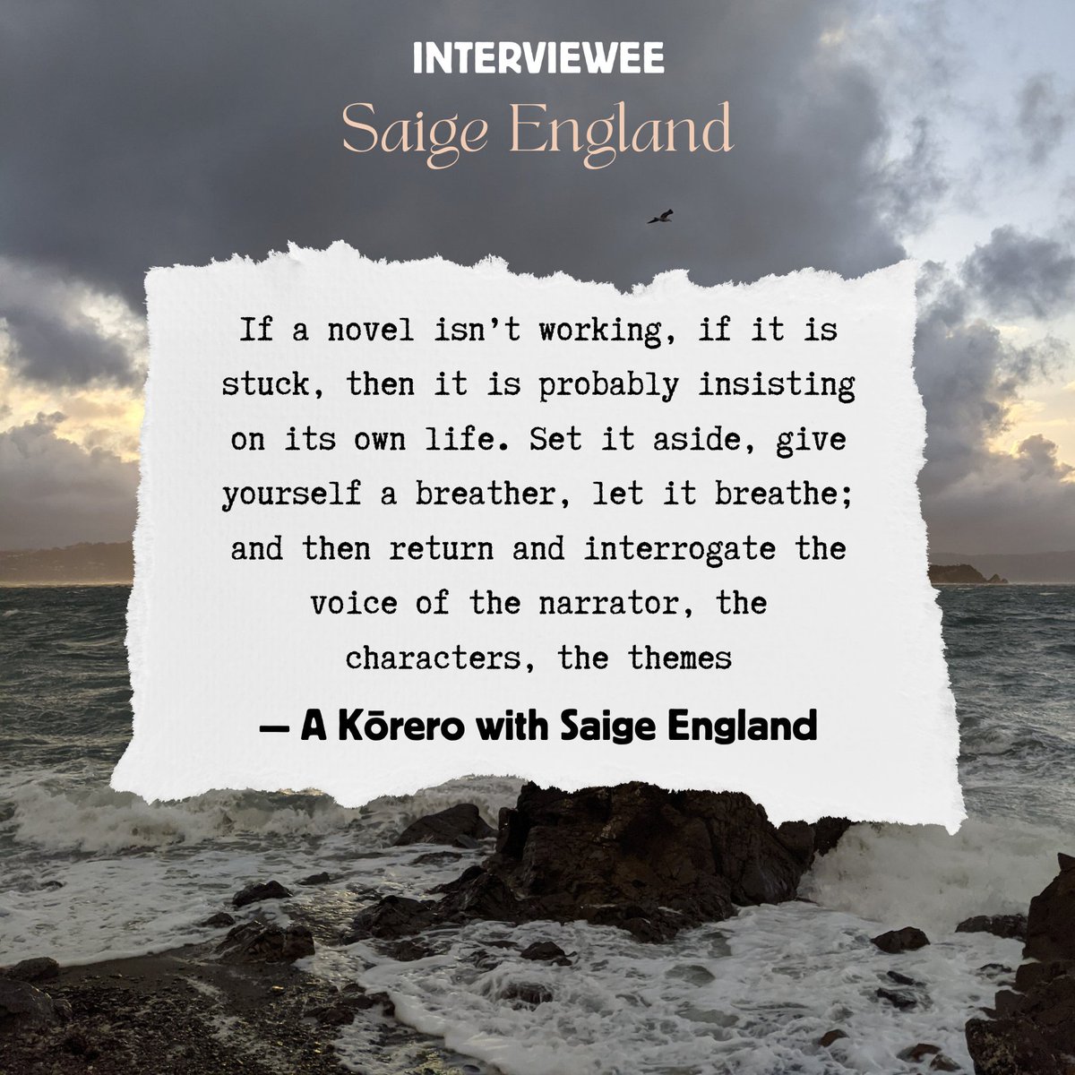 HeadlandJournal's tweet image. Stay tuned for Headland Issue 22 releasing TOMORROW! 

This issue features A Kōrero with Saige England, an author who shares some advice on writing novels.

📸: photo courtesy of Sophie Gwynn-Robson
📷: portrait supplied by Saige England