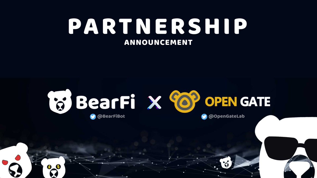 🐻🚀 BearFi x OpenGate: A Game-Changing Partnership! 🌐💎

We’re excited to join forces with <a href="/OpenGateLab/">OpenGate</a>, a Web3 multi-chain service platform pioneering RWA and IP business collaborations! 

With partnerships across 170 top enterprises, OpenGate is leading the digital