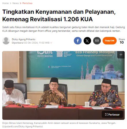 kemenagsulsel_'s tweet photo. Revitalisasi 1.206 Kantor Urusan Agama (KUA) di berbagai wilayah memperkuat akses publik terhadap layanan keagamaan, kini ditunjang dengan digitalisasi yang memudahkan masyarakat. #1DekadePresidenJokowiMaju, Kemenag Faster Better Stronger https://t.co/h8JxkqY1Iz