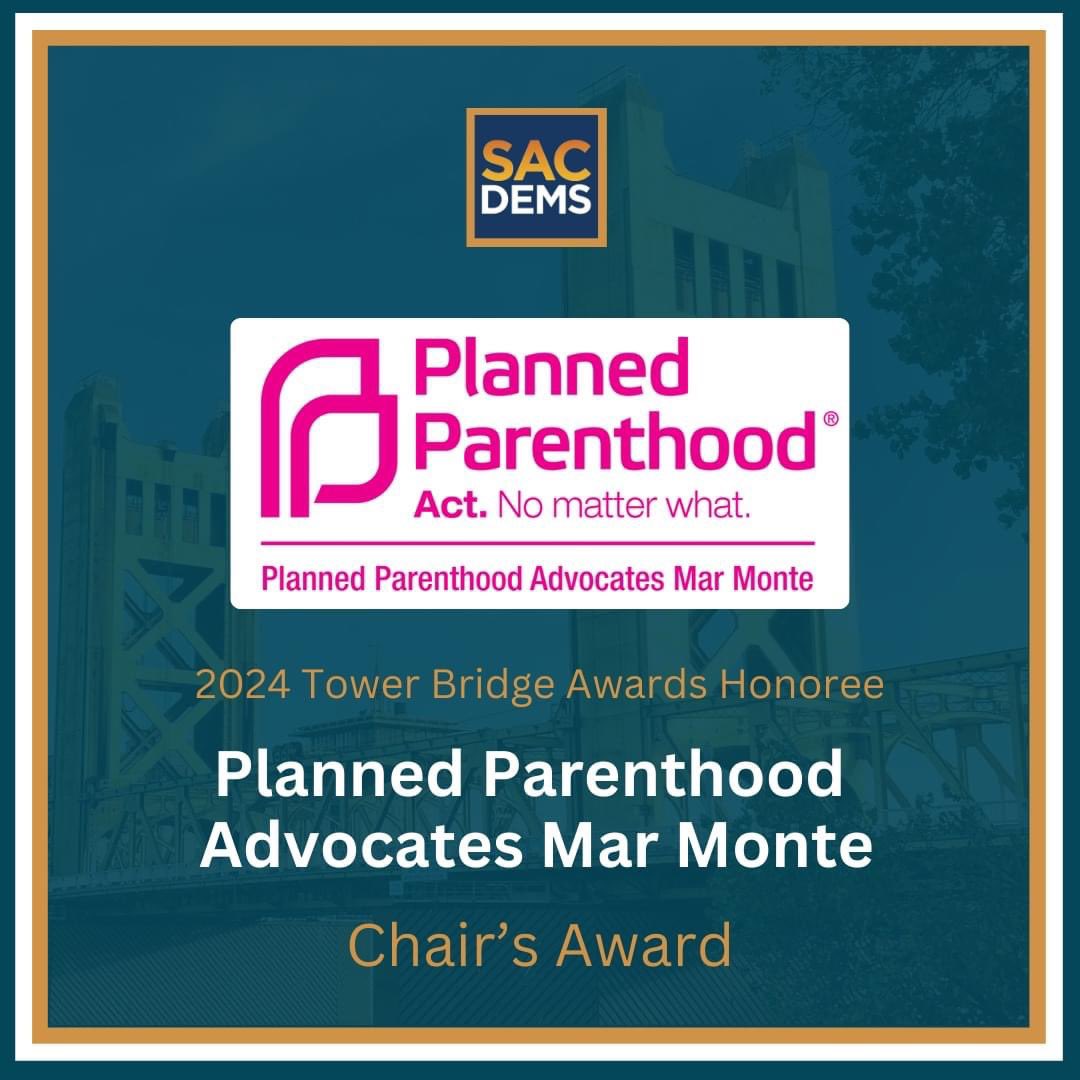 We're excited to honor Planned Parenthood Advocates Mar Monte (PPAMM) during our Tower Bridge Awards next week as our Chair's Award honoree!

Buy your ticket here: secure.actblue.com/donate/towerbr…