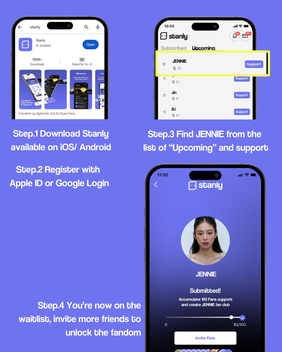 🚨 RUBIES, we need YOU! 🚨
Mantra drops tomorrow, and we’re just 17 fans away from unlocking her Stanly fan club! Let’s show our support and unlock it before the big day! 🎉💖
🔗stanly.go.link/5t3vE
Download Stanly, find JENNIE under “Upcoming,” and invite your friends to