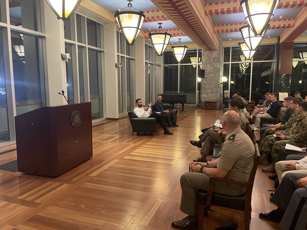 KhalilJeries's tweet photo. It was great to speak at The U.S. Military Academy at West Point about the history of the conflict, the current war on Gaza, and the need for a ceasefire and an end to the occupation. https://t.co/h2pSLET827