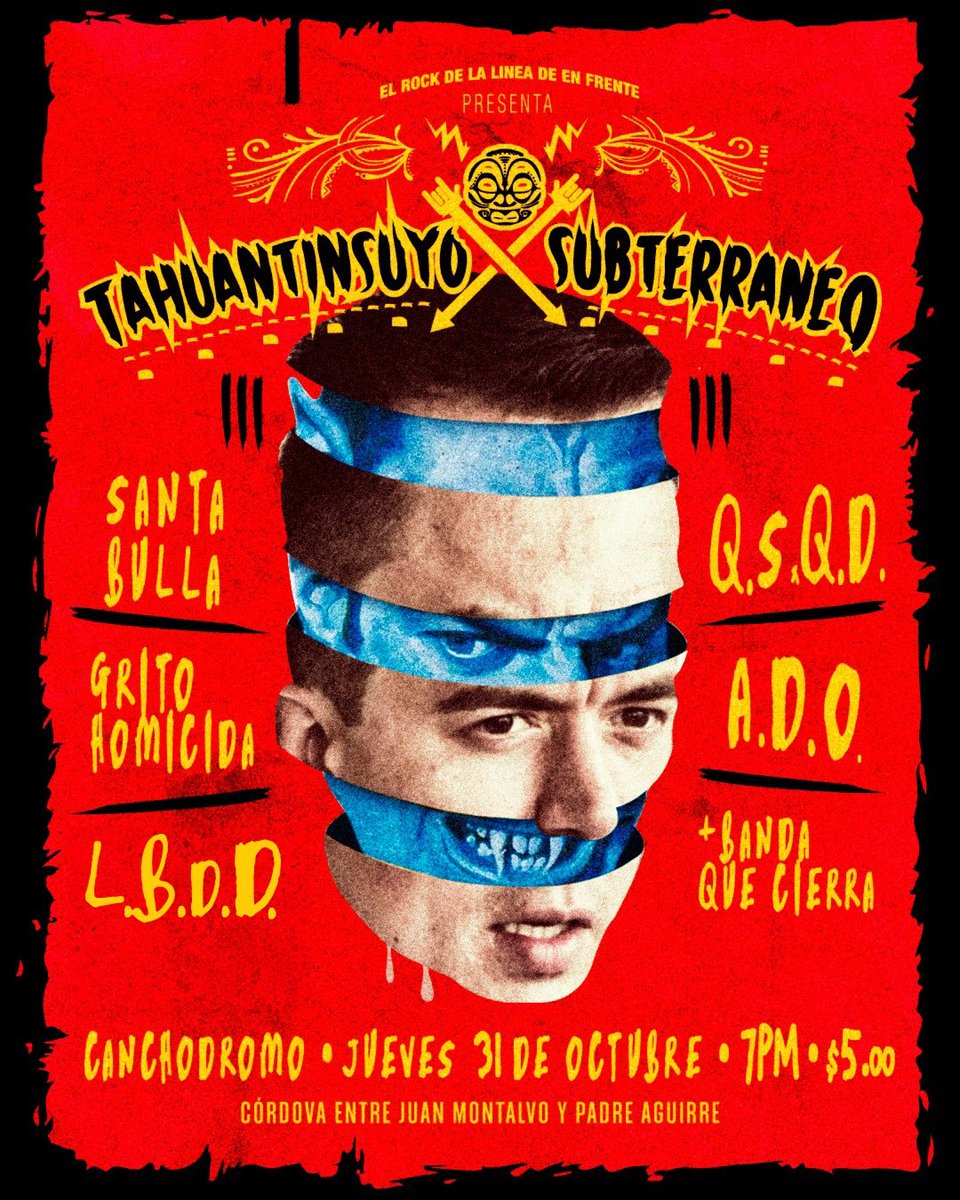 jarcores's tweet photo. Llega la hemorragia del más intenso, brutal y básico hardcore nacional al canchodromo, el jueves 31 de octubre desde las 19:00, nos vemos en el pogo jarcores! https://t.co/fJayPskI2e