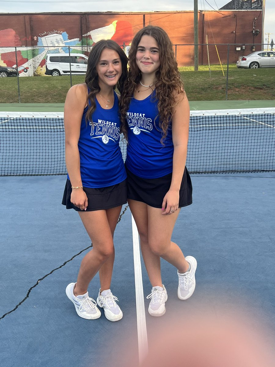 sdwildcatsports's tweet photo. CCC Tennis Tournament:  Wildcats @anna_smith_12 and Kaylynn Lemons win the 1A CCC Tournament Championship in doubles.  Whitney Smith wins the 1A Tournament Championship in singles.  Karson Money and Catherine Lyons (doubles) and Maris Metcalf (singles) are the Runner-Ups. https://t.co/eUIKLc8IlM