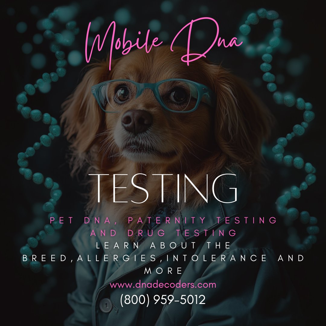 DNADecoders's tweet image. dnadecoders.com  Phone (800) 959-5012

#mobilednatesting
#petdnatesting
#dna