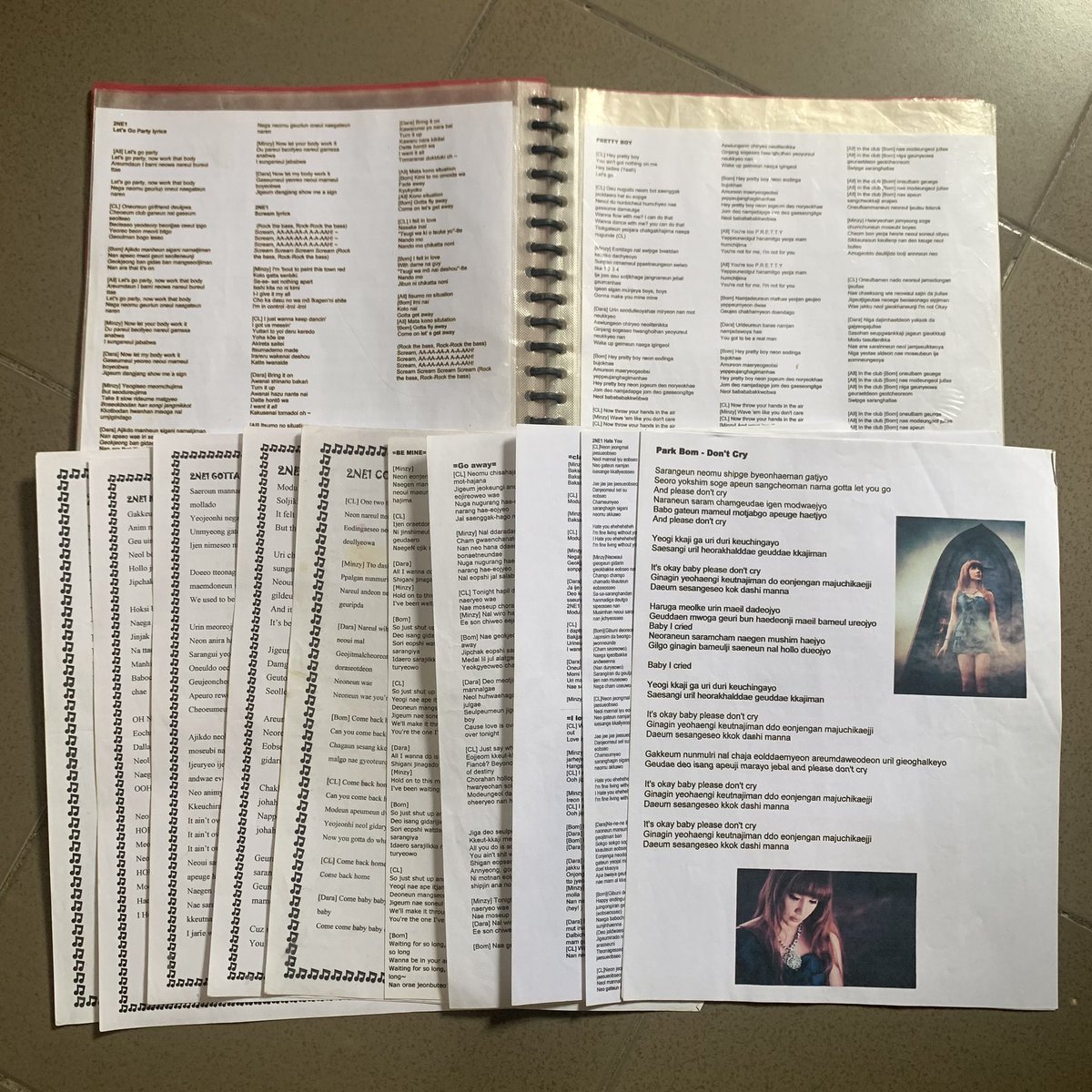 eiv_viee's tweet image. kaya pala ayaw pa magpatapon ng 13-year-old clearbook ko kasi magagamit ko pala pagreview ng lyrics sa setlist after a decade 🥺 still can't believe i'm seeing my queens next month @krungy21 @chaelinCL @haroobomkum @mingkki21 🤧🫶🏻

#2NE1_WELCOMEBACK 
#2NE1_WELCOMEBACKinManila