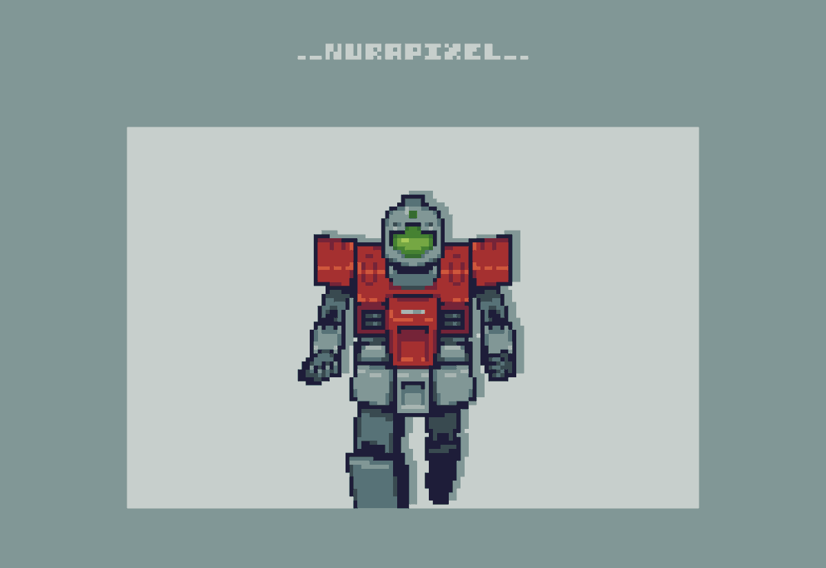 Good morning!

Here's my attempt at drawing GM from Mobile Suit Gundam in Pixel Art!