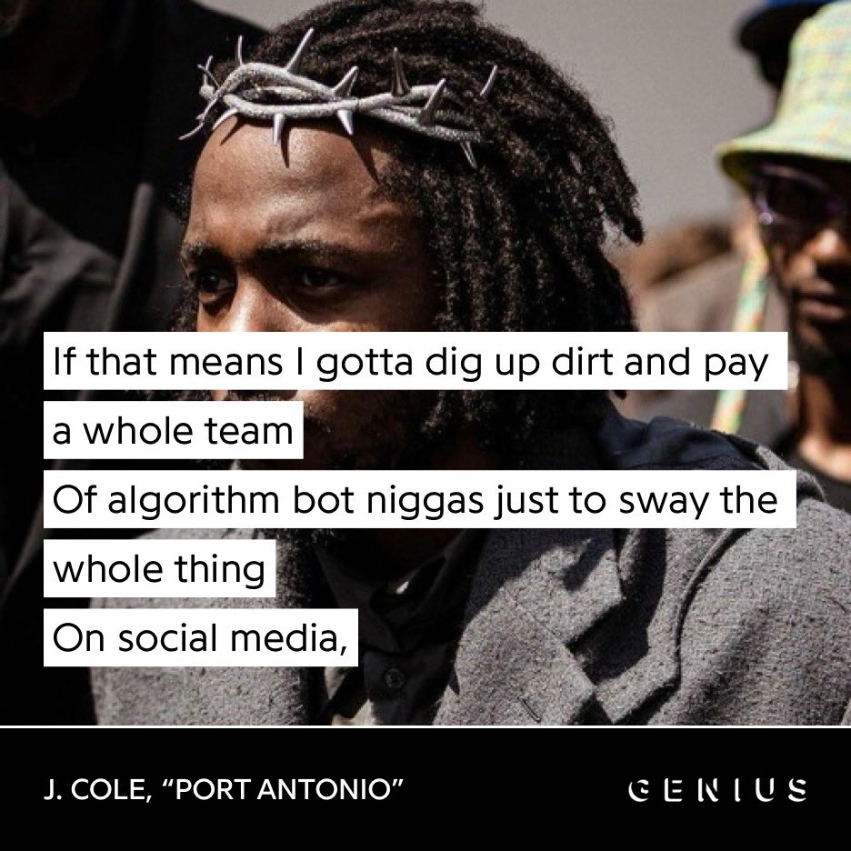 iceybluecups's tweet photo. So J Cole exposed Kdot in using K bots , Joe Budden said it months ago #portantonio https://t.co/s4ROqfGQl7
