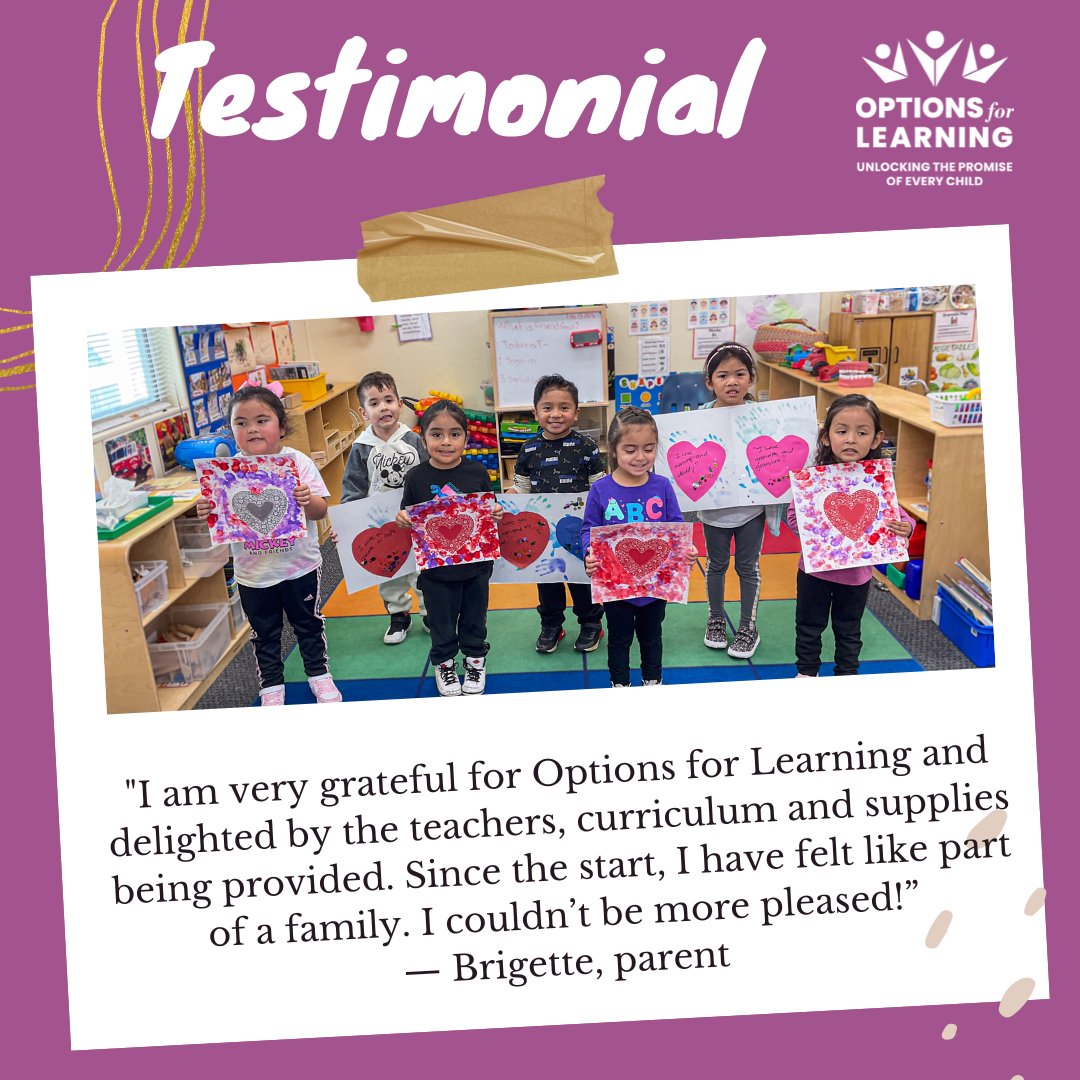 Opt4Learning's tweet image. At Options for Learning, we’re more than just an educational institution — we’re a family. Brigette, one of our wonderful parents, shares how grateful she is for the teachers, curriculum, and sense of belonging her family has experienced. 💛 #OptionsForLearning #WeAreFamily