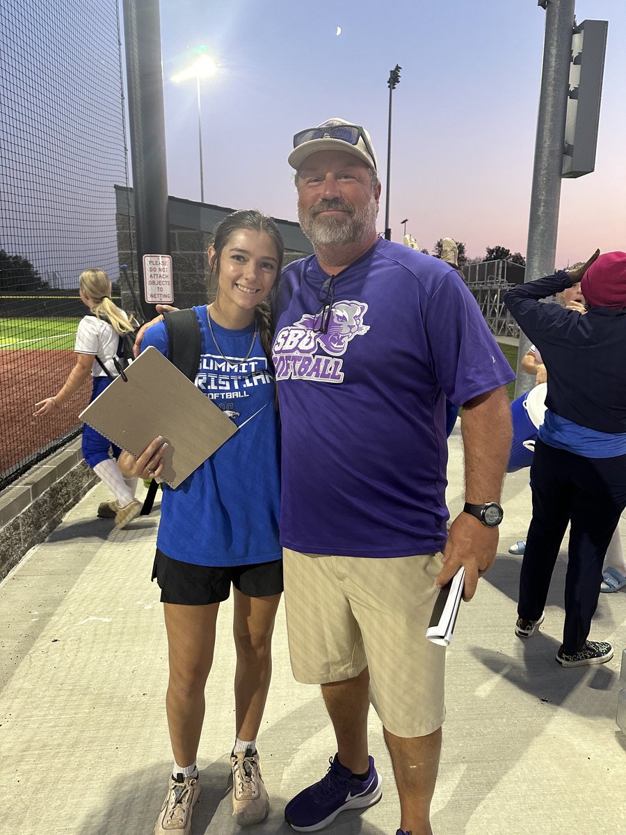 Was able to see my latest branch of the coaching tree, SBU grad Rylee Lunn as she leads ⁦<a href="/SCA_ATHLETICS/">Summit Christian Athletics</a>⁩ Softball. Picked up the win (12th in a row)! Proud of you Rylee for giving back to the sport and for doing big things! Way to rep! Good luck the rest of the way!