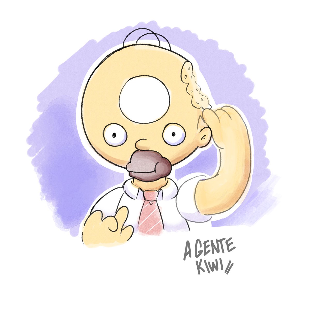 AgenteKiwi's tweet photo. Día 9: Devil donuts
 #spookysweetober #Simpsons https://t.co/uIiWeDYwHg