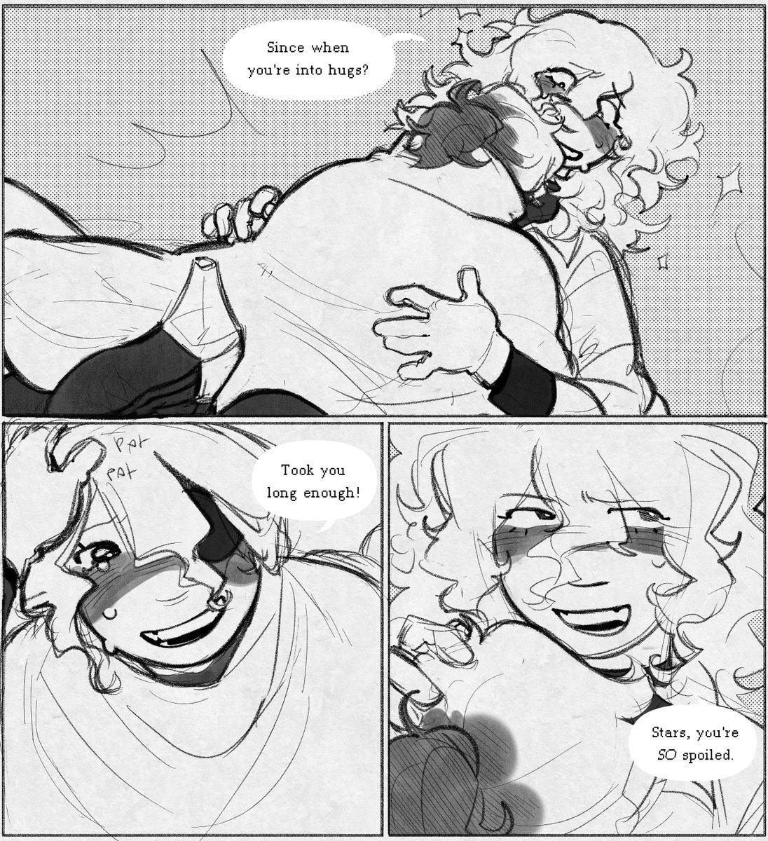 Siffrin and Loop reencounter comic thing 

#ISATfanart #ISATspoilers #InStarsAndTimeSpoilers