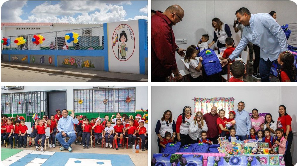Nuestros niños y niñas del CEIS Josefa Camejo de Punto Fijo, en el estado Falcón, recibieron uniformes y útiles escolares.

<a href="/NicolasMaduro/">Nicolás Maduro</a>
<a href="/HectoRodriguez/">Héctor Rodríguez C.</a> 
@MPPEDUCACION 
<a href="/Danielcustodio3/">Daniel Custodio</a>