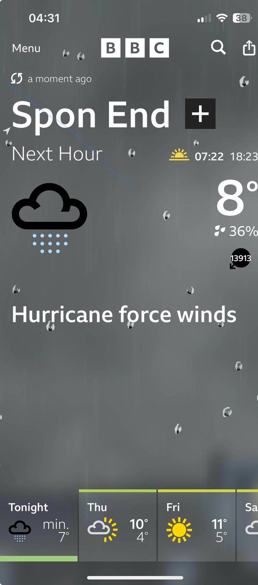I can hear the light drizzle landing on the bedroom window but bracing myself for a wheelie bin on its side when I leave for work….

#Weather  #Fails