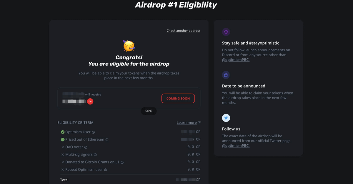 Crypto_Guide54's tweet photo. Airdrop de Optimism 🚀🎊¡Verifica si eres elegible para el airdrop de $OP 5!
👉Ve a: https://t.co/juaj4s7k55
👉Conecta tu billetera
👉¡Firma para verificar tu elegibilidad!
¿Cuántos OP te corresponden?
#RecompensasCrypto #Blockchain #Airdrop #Web3 #Criptomoneda #OP #Defi #Ethereum #NFT #Altcoins #Bitcoin #DeFiCommunity #VidaCrypto #NoticiasCrypto #InversorCrypto #ComunidadCrypto