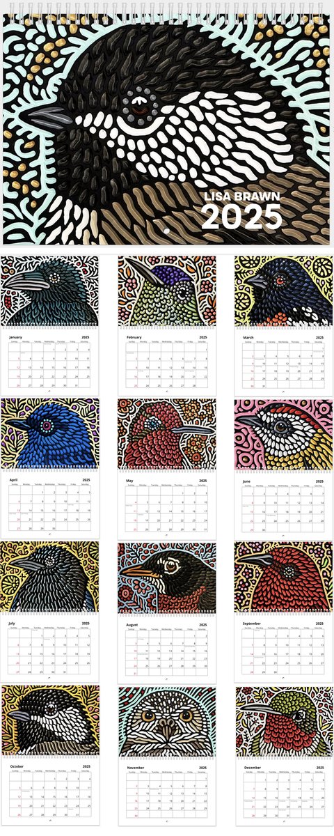 birdalert's tweet photo. 2025 Wild Bird woodcuts calendar is here! https://t.co/InPzraIwCi https://t.co/K6lFbI9X3O