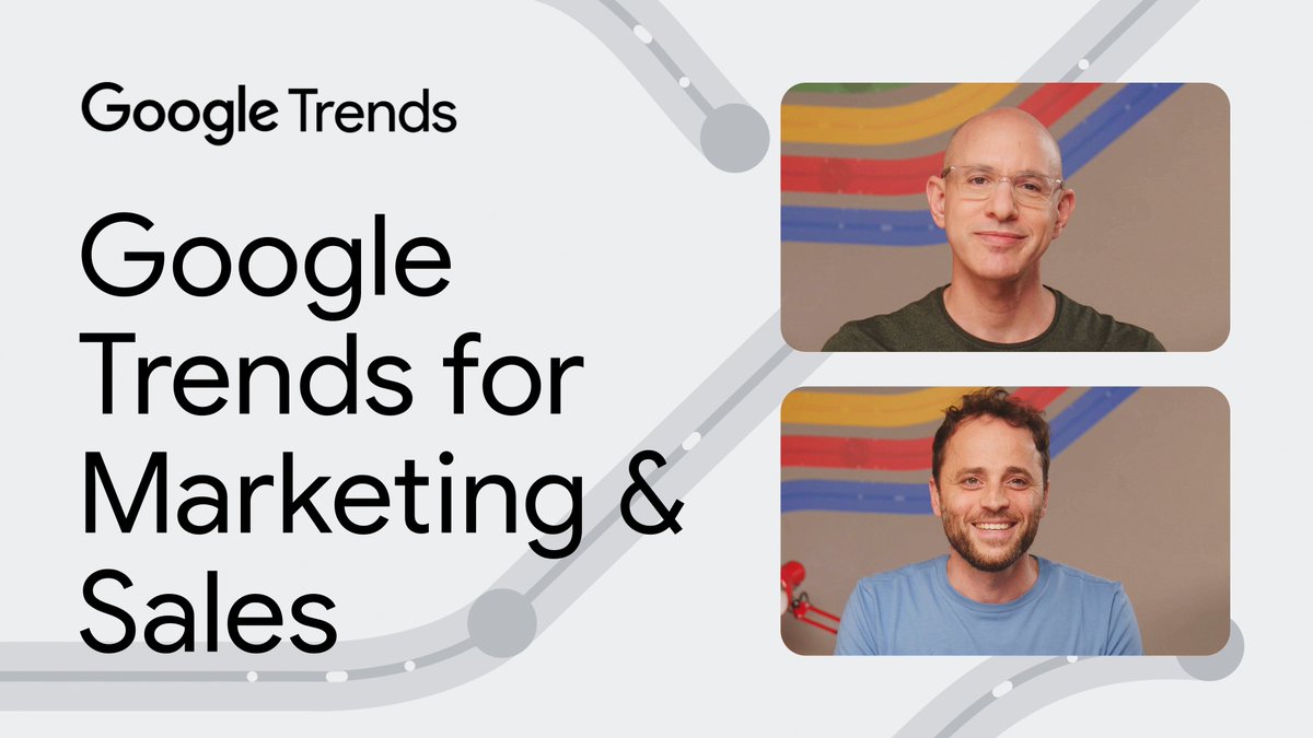 Want to use Google Trends  to create successful marketing and sales strategies?  → goo.gle/3ZDF3jN

Learn how Google Trends can help you understand overall vertical trends, benchmark against competitors, (cont) spklr.io/l/6018vVCa