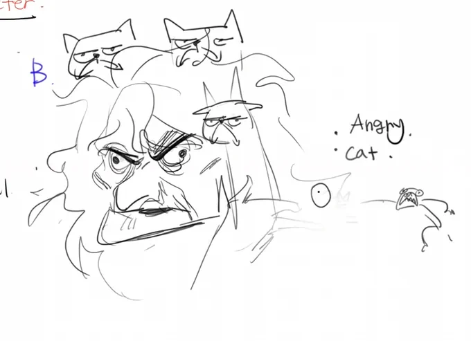 After the class, only strange doodles remain 