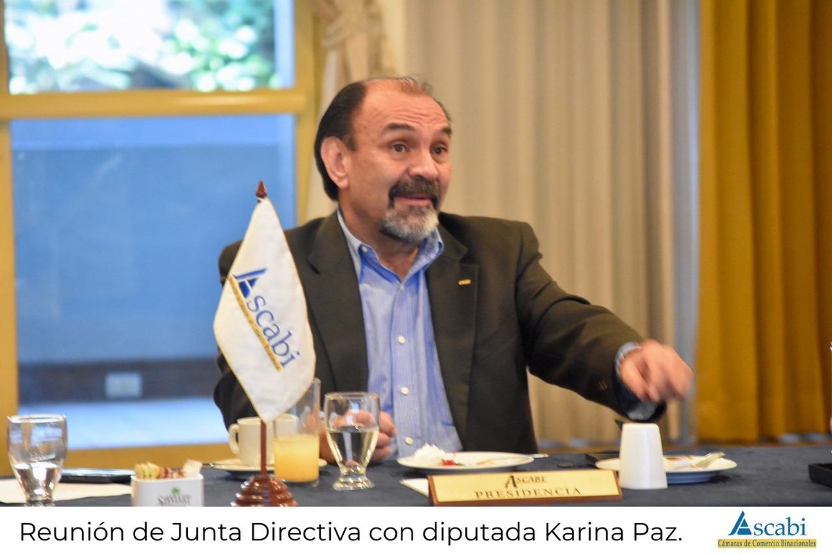 ASCABIGuatemala's tweet photo. El día de hoy, la Junta Directiva de ASCABI recibió a la diputada @karinapazGt 1er Secretario de Junta Directiva del Congreso de la República, para conversar sobre la agenda legislativa para mejorar el clima de negocios y atraer IED a Guatemala. https://t.co/Caleff2soG