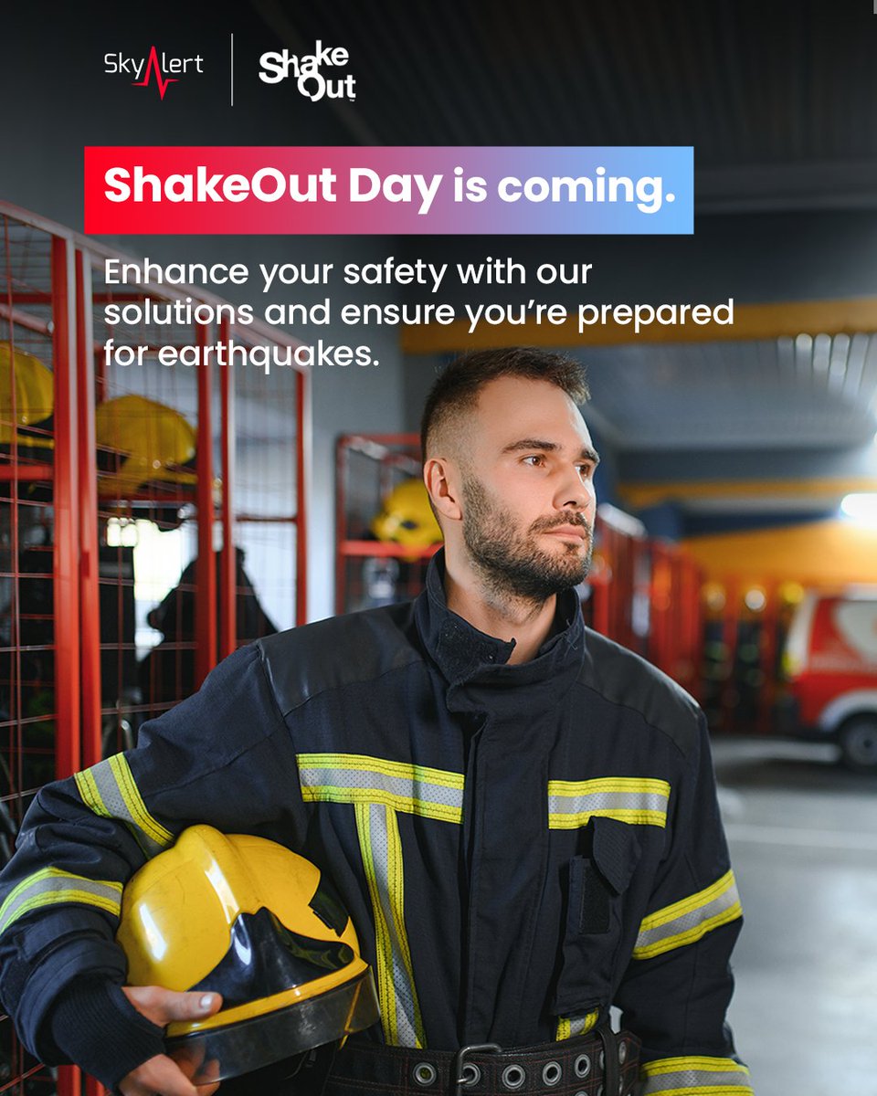 Are you prepared for earthquakes? What we do before a big #earthquake will determine what our lives will be like afterwards.

Join millions in the #ShakeOut on October 17th! Whether you're at work, school, or home, practice now and be ready to act when it counts.

Get your EEW