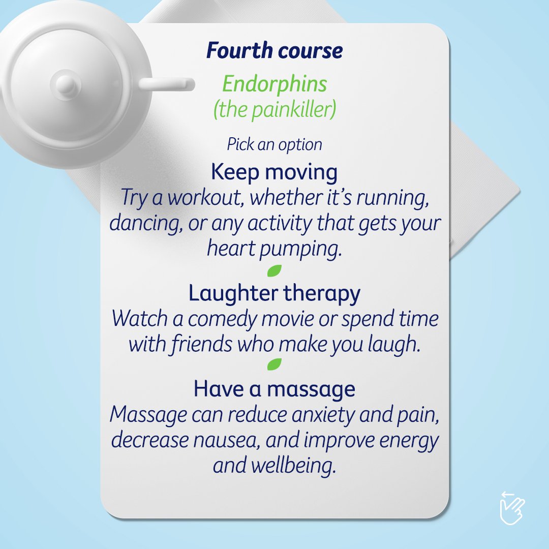 It’s just as important to look after your mental health as it is your physical. Try out our happy-hormone menu, with activities that can support your mental wellbeing 💕 Free support for those affected by cancer: 📞 13 11 20. #WorldMentalHealthDay #HappinessMenu #MentalWellness