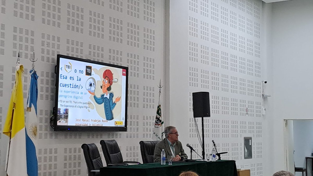 JMFradeRue's tweet photo. Hoy dicté la plenaria inaugural de @TEIconsortium 2024. Gracias a la organización por tan maravillosa ocasión. https://t.co/2ss0bHtLMQ