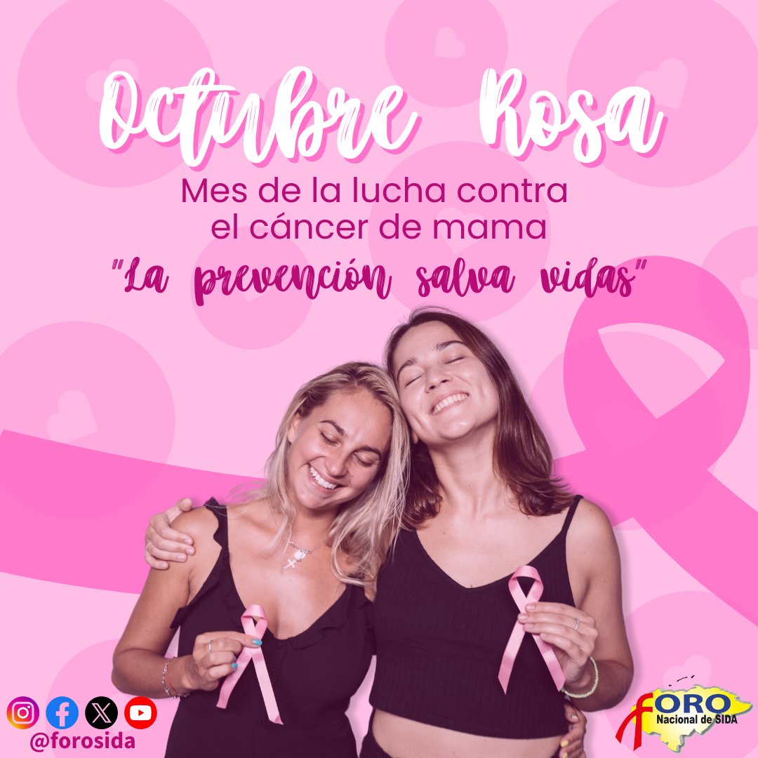forosida's tweet photo. #FOROSIDA #luchacontraelcancerdemama #luchacontraelcancer #cancer #salud #prevención #octubrerosa2024 https://t.co/Dqm8fERKzE