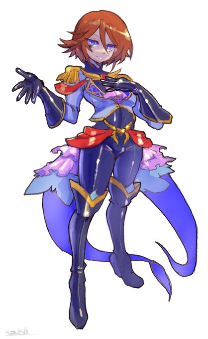 なんか男装王子描きたいな、長い革手袋バッチリ決めたやつ。 