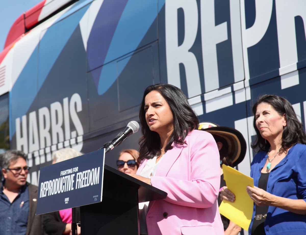 When Trump began his assault on women, he wasn't ready for this fight. 

Fired up to emcee the Harris-Walz Reproductive Freedom Bus Tour stop in New Mexico and ready to roll to Nov 5

<a href="/KamalaHarris/">Kamala Harris</a> is the leader we need to secure reproductive freedom for every woman in America.