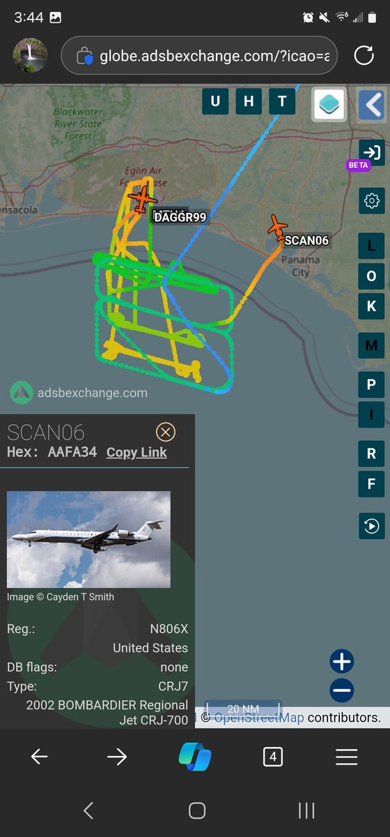 norb420's tweet photo. 10) #AE6E80 as #DAGGR99
#AD0ADF as #MTH4
#A4064C as #MTH9
#AAFA34 as #SCAN06
Not as many players today as yesterday's fun. #DAGGR99 flew its racetrack pattern 10,550 feet. #MTH4 was flying its pattern at 8,500 feet and #MTH9 doing it thing at 5,500 feet. #SCAN06 came from KBWI and joined in at 13,575 and flew a pattern around the other 3 patterns.