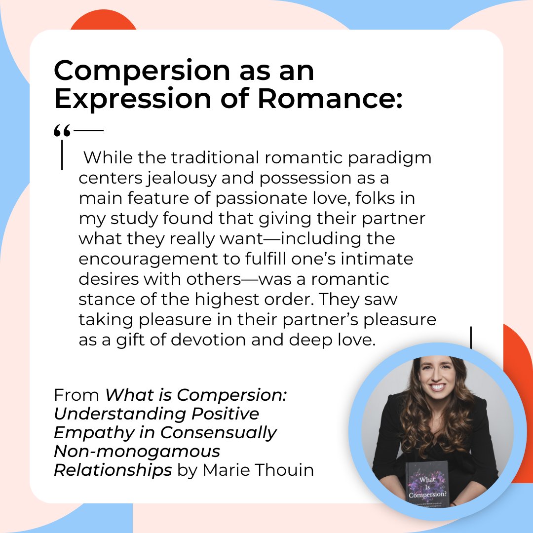 openloveorg's tweet image. Have you ever thought about your #compersion for a partner as a romantic expression? 

Get your copy of &quot;What is Compersion: Understanding Positive Empathy in Consensually Non-monogamous Relationships&quot; by Marie Thouin from the OPEN Bookshop: bookshop.org/a/88117/978153…
