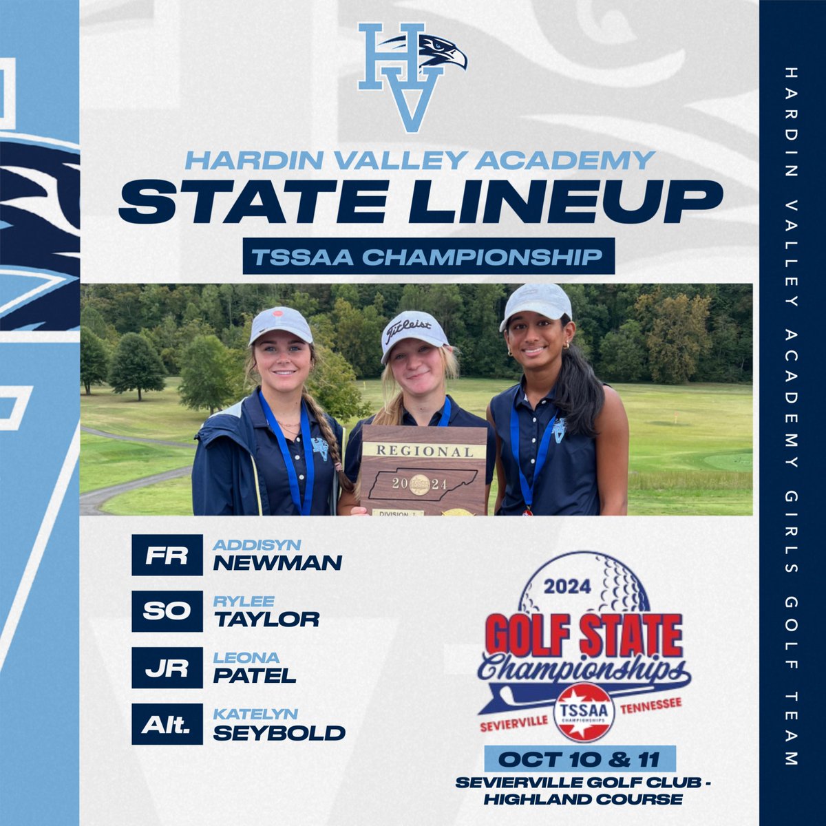 HVAGolf's tweet image. Looking forward to our first girls golf team appearance and Jake Sheffield's return trip to the @TSSAA Golf Championship @SeviervilleGolf October 10 & 11. @HVAHawks @HVAAthletics @HVAAC @tssaagolfb @tssaagolfg
