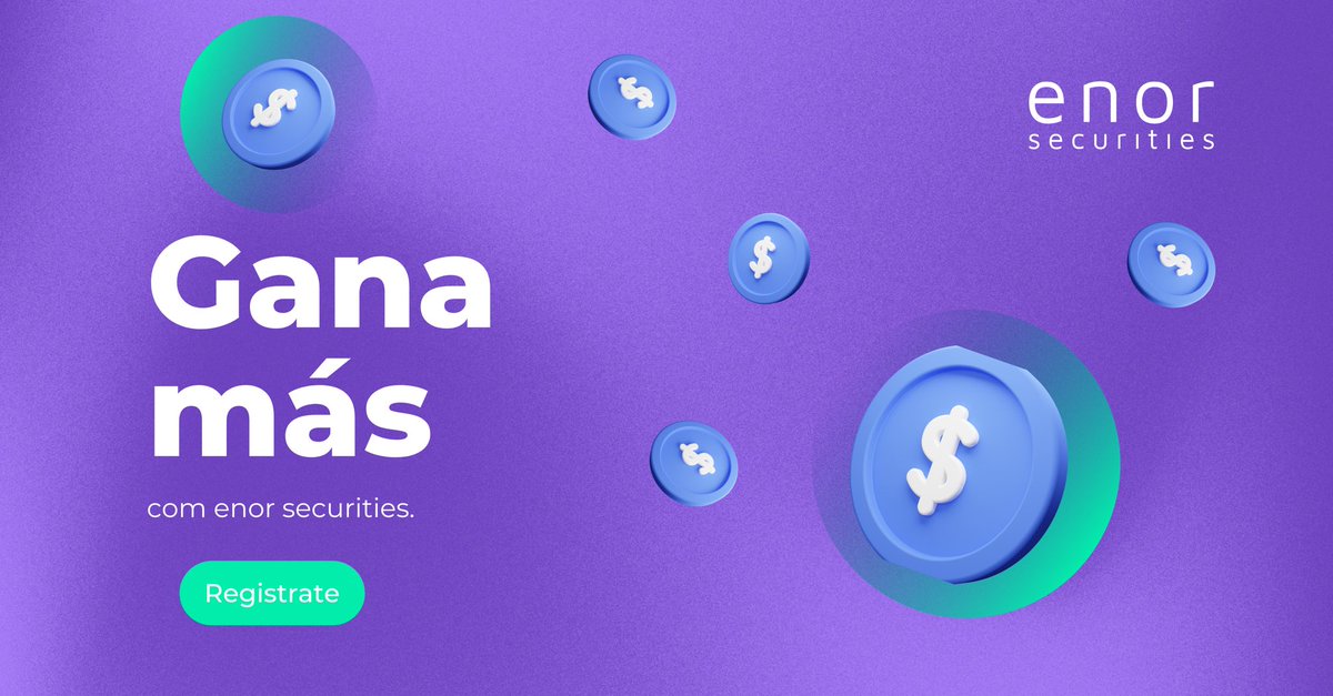 eNorsecurities's tweet image. ¡Este octubre, GANA HASTA 1500 USDT con eNOR! 💰

¿Cómo puedes ganar? Te contamos 👇🏻

$100 USDT por $15,000 operados
$170 USDT por $25,000 operados
$1,500 USDT por $150,000 operados

Además: 

🔐 Completa tu KYC y gana $5 USDT.

💸 Primer depósito: $5 USDT extra.

👥 ¡Refiere…