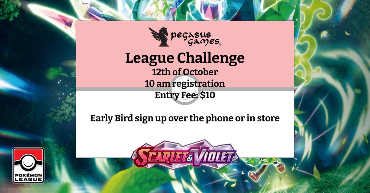 Trainers get your decks ready! Our Pokemon League Challenge is this Saturday! Registration starts at 10 am, the event starts at 11. Entry is $10.
#PokemonTCG