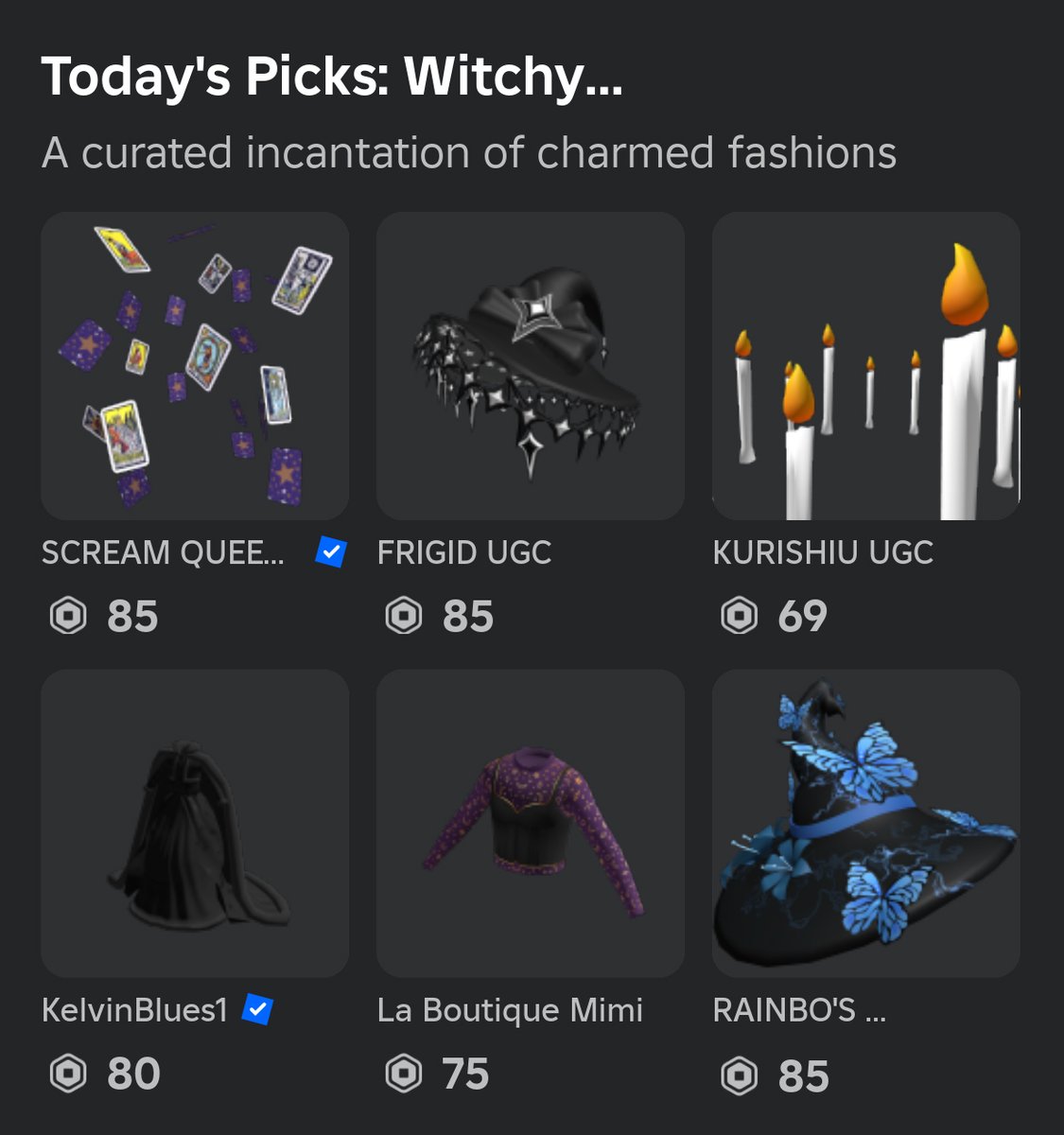 rblx_picks (@rblx_picks) on Twitter photo #TodaysPicks are spellbinding. Wizardly & witchy #RobloxUGC from <a href="/KelvinBlues1/">KelvinBlues1</a>, <a href="/DawsonDelReys/">DawsonDelRey</a>, <a href="/DevFrigid/">Phoenix</a>, <a href="/KURISHIU/">KURISHIU</a>, <a href="/MimiDevRblx/">Mimi_Dev</a>, <a href="/Anonymous1239_/">Anonymous1239</a>, <a href="/Seebass404/">Seebass4</a>, <a href="/IJerral/">Evangelion 🇦🇷</a>, <a href="/Spiritiger__/">Ewan Robinson (DividedC0de)</a>, <a href="/bonde5782/">bonde5782</a>, <a href="/akusesa_/">ATO</a>. #TodaysPicks are spellbinding. Wizardly & witchy #RobloxUGC from <a href="/KelvinBlues1/">KelvinBlues1</a>, <a href="/DawsonDelReys/">DawsonDelRey</a>, <a href="/DevFrigid/">Phoenix</a>, <a href="/KURISHIU/">KURISHIU</a>, <a href="/MimiDevRblx/">Mimi_Dev</a>, <a href="/Anonymous1239_/">Anonymous1239</a>, <a href="/Seebass404/">Seebass4</a>, <a href="/IJerral/">Evangelion 🇦🇷</a>, <a href="/Spiritiger__/">Ewan Robinson (DividedC0de)</a>, <a href="/bonde5782/">bonde5782</a>, <a href="/akusesa_/">ATO</a>.