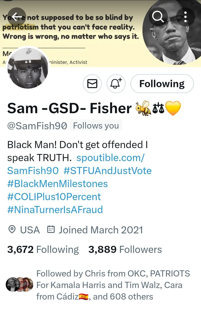 Albert #Fella ๐๐๐บ๐ธ๐ฌ๐ณ๐๐บ๐ฆ๐๐ (@dababa2024) on Twitter photo Sam <a href="/SamFish90/">Sam -GSD- Fisher ๐โ๐</a> is a like-minded member of our community. Creating new connections is paramount nowdays. Check out attached X's bio and say ๐ and consider giving a ๐ฃ.
Also, like and retweet to increase visibility of the post.
#StrongTogether #VoteBlueDownBallotInNov24 Sam <a href="/SamFish90/">Sam -GSD- Fisher ๐โ๐</a> is a like-minded member of our community. Creating new connections is paramount nowdays. Check out attached X's bio and say ๐ and consider giving a ๐ฃ.
Also, like and retweet to increase visibility of the post.
#StrongTogether #VoteBlueDownBallotInNov24