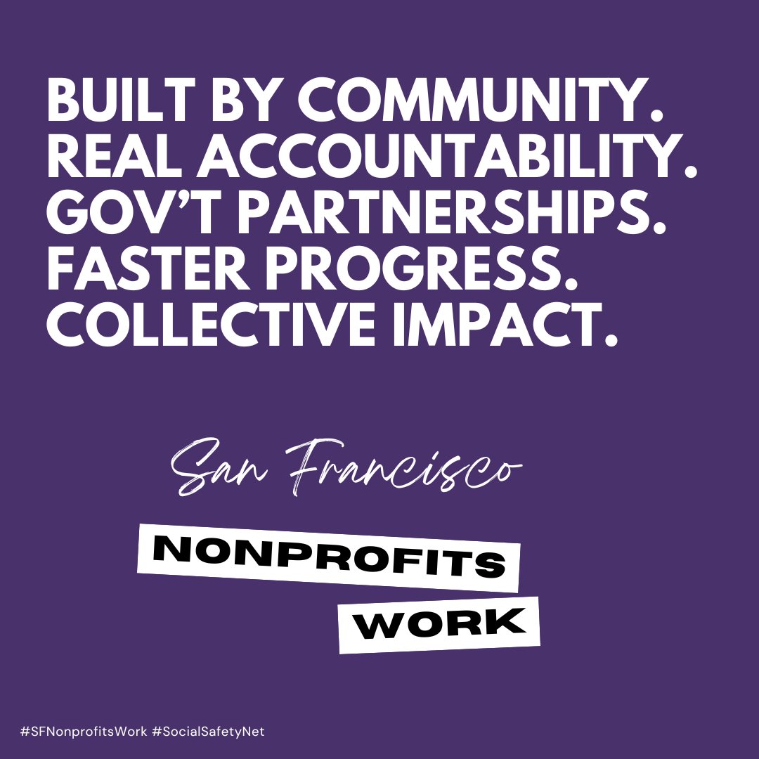 A Stronger Community Together! 💖

The City and County of SF depend on nonprofits to uplift those in need. Without them, many would face unimaginable hardships.

Let’s recognize and support these essential partners in our community!

#SFNonprofitsWork #SocialSafetyNet