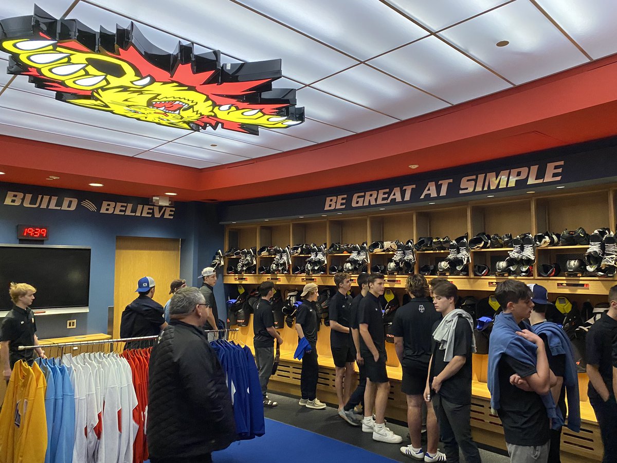 What an incredible experience for our U16 team to get a tour of the Wildcats Facility, and a quick talk from Coach Gardiner MacDougall, and GM Taylor MacDougall. Amazing. Huge thanks to <a href="/monctonwildcats/">Moncton Wildcats</a> and Keegan Warren! #JustGettingStarted <a href="/hockeynl1935/">Hockey NL</a> #U16 #PlaytheRightWay