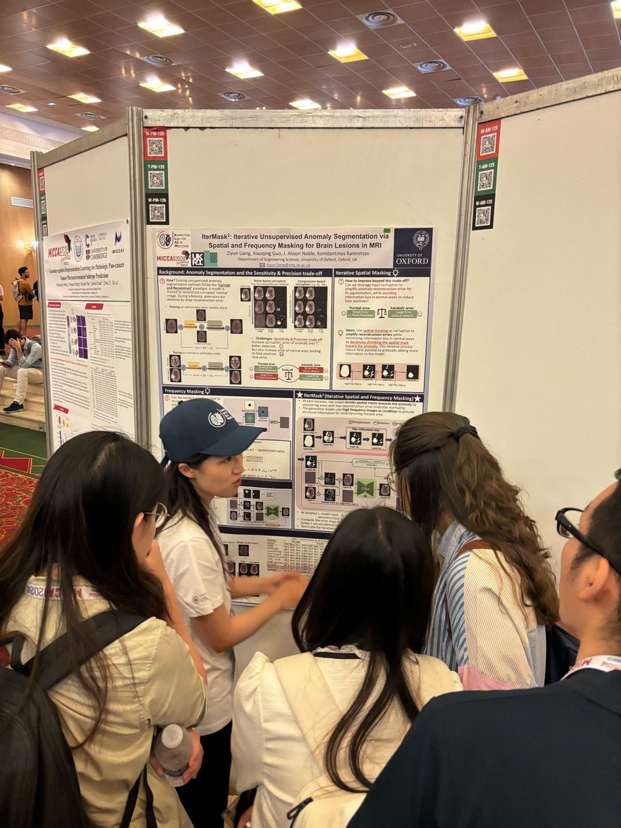 Ziyun Liang (@ziyunliang_) on Twitter photo A huge thanks to everyone who attended my oral talk and poster at #MICCAI2024 on unsupervised anomaly segmentation on ‘any’ brain lesion. I truly enjoyed the interesting discussions I had with all of you. paper: arxiv.org/abs/2406.02422
<a href="/UniofOxford/">University of Oxford</a> <a href="/KostasKamnitsas/">Kostas Kamnitsas</a> <a href="/oxengsci/">Engineering Science, Oxford</a> A huge thanks to everyone who attended my oral talk and poster at #MICCAI2024 on unsupervised anomaly segmentation on ‘any’ brain lesion. I truly enjoyed the interesting discussions I had with all of you. paper: arxiv.org/abs/2406.02422
<a href="/UniofOxford/">University of Oxford</a> <a href="/KostasKamnitsas/">Kostas Kamnitsas</a> <a href="/oxengsci/">Engineering Science, Oxford</a>