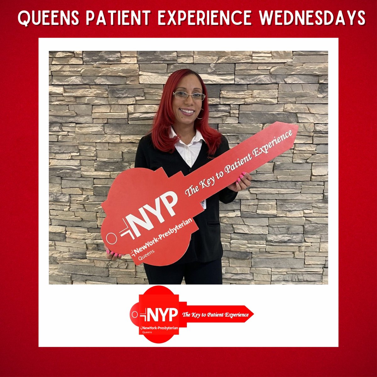 PXtotheMax's tweet photo. (1/4) Happy PA Week, ED Nurses week, National Nuclear Medicine Week, and Healthcare Supply Chain Week!

This week our #KeytoPX holder ALWAYS brings the positive energy as we spotlight the #Amazing Angelica! Angelica is a Patient Access Representative here at @nyphospital Queens! https://t.co/OzTuB4Ol4u