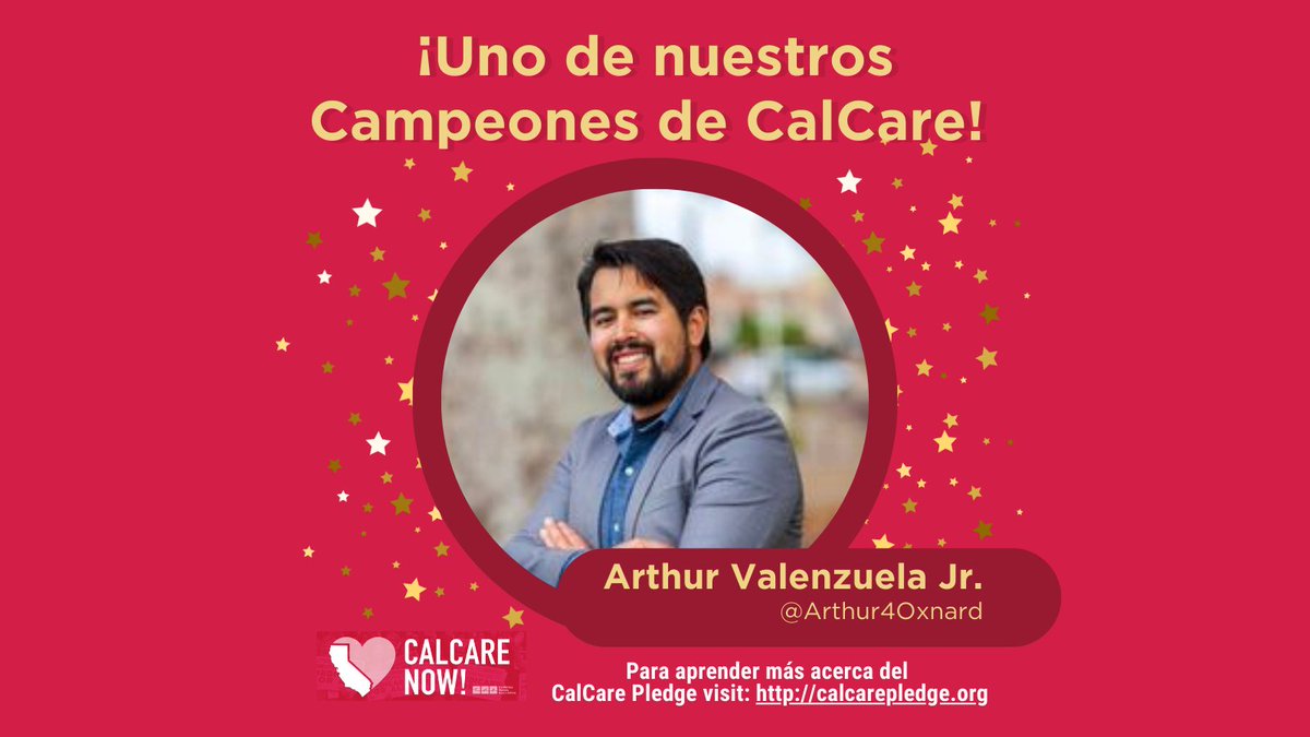 1/2🐦
📢¡CONOCE A LOS CAMPEONES DE LA CAMPAÑA CALCARE PARA TODOS! ✍️

Le agradecemos a Arthur Valenzuela Jr., (<a href="/Arthur4Oxnard/">Arthur Valenzuela Jr (he/him/his)</a>) Candidato al Distrito 6 de la Ciudad de Oxnard , por tomar el paso y decir que los pacientes están por encima del lucro corporativo en California.