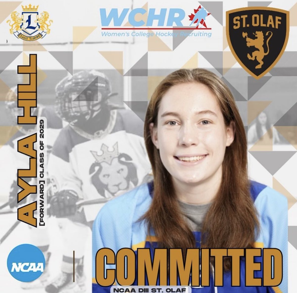 🚨NCAA DIII COMMITMENT ALERT🚨

Congratulations to our awesome WCHR athlete Ayla Hill for committing to NCAA DIII St. Olaf College! 🤩🏒